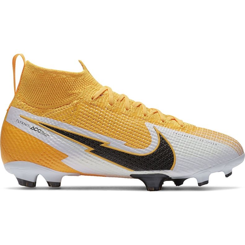 Chuteiras Nike Mercurial Superfly 7 Elite Fg Junior AT8034 801 amarelo amarelo