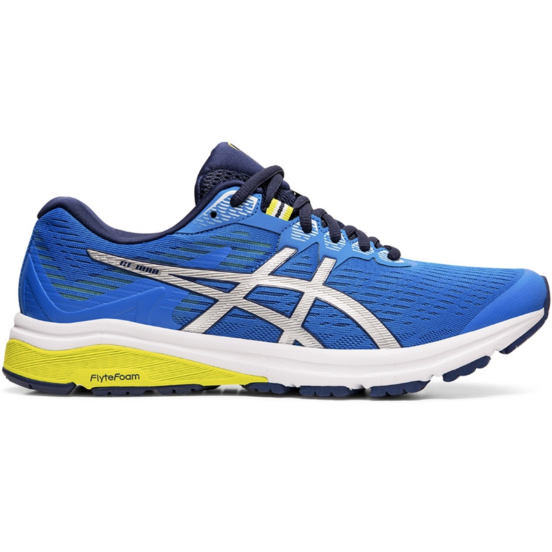 Tênis de corrida masculino Asics GT-1000 8 azul 1011A540 401 branco