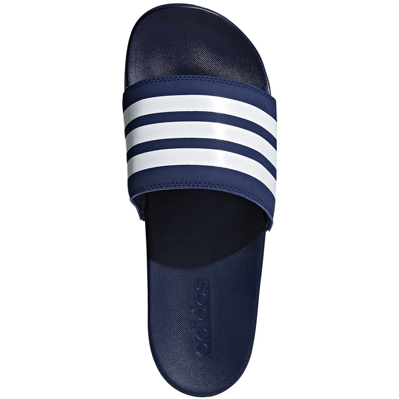 Chinelos Adidas Adilette Comfort azul marinho B42114 branco