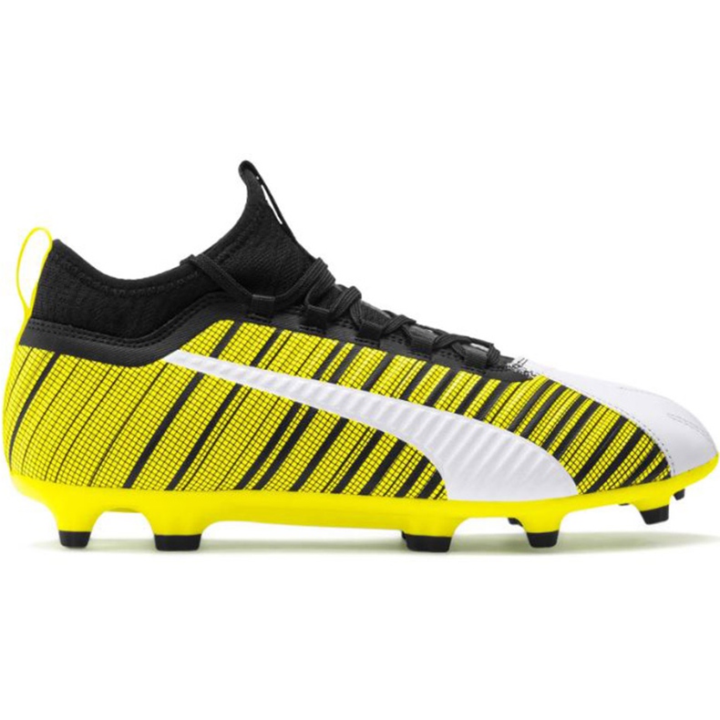 Chuteiras Puma One 5.3 Fg Ag amarelo-branco-preto 105604 03