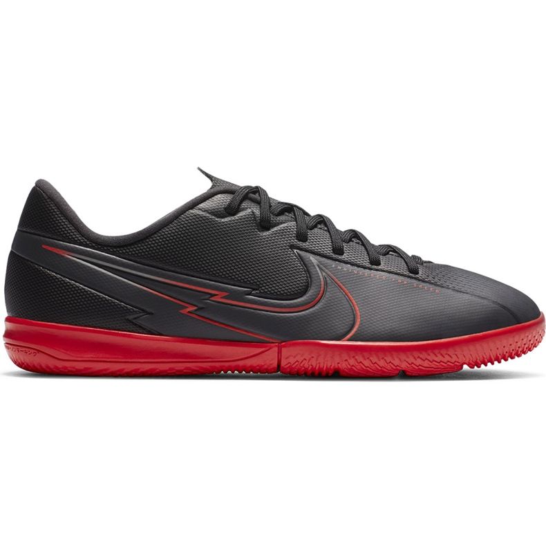 Chuteira Nike Mercurial Vapor 13 Academy Ic Junior AT8137 060 preto, vermelho preto