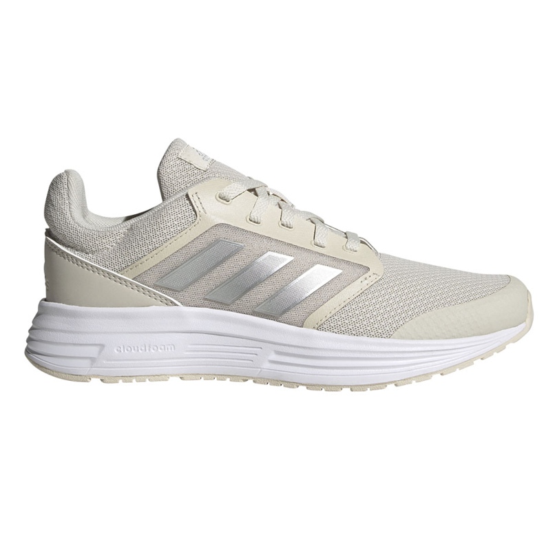 Tênis de corrida feminino adidas Galaxy 5 bege claro FW6121