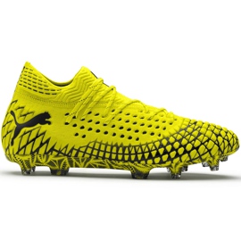 Chuteiras Puma Future 4.1 Netfit Fg Ag amarelo-preto 105579 03