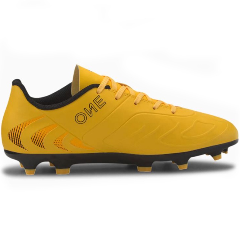 Chuteiras Puma One 20.4 Fg Ag Junior 105840 01 amarelo