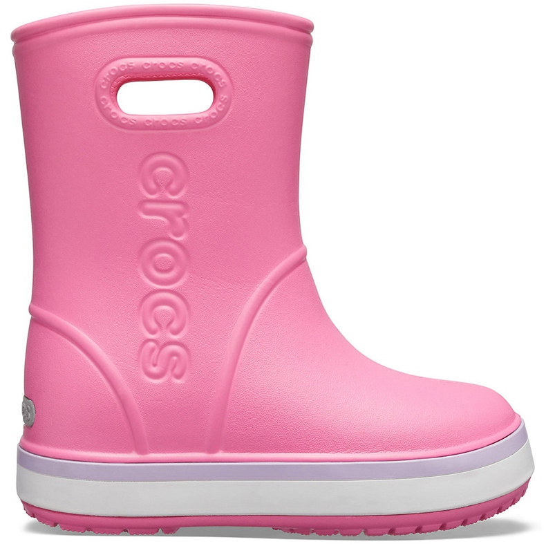 Botas de chuva Crocs para crianças Bota de chuva Crocband Kids rosa 205827 6QM