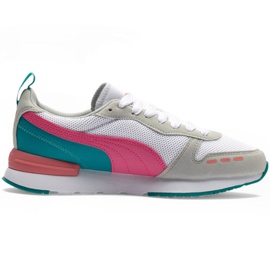 Sapatos femininos Puma R78 W 373117 12 bege branco laranja rosa verde