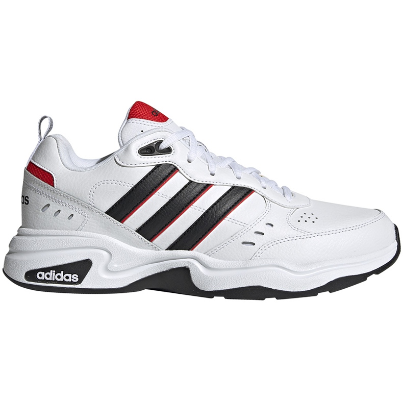 Sapatos masculinos Adidas Strutter branco e preto EG2655 vermelho