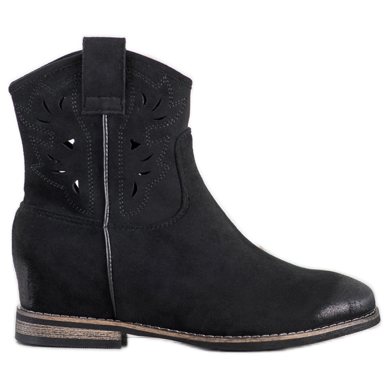 Vinceza Botas de cowboy de cunha Vinez preto