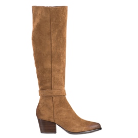 Botas de camurça VINCEZA castanho