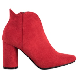 Filippo Botas de camurça elegantes vermelho