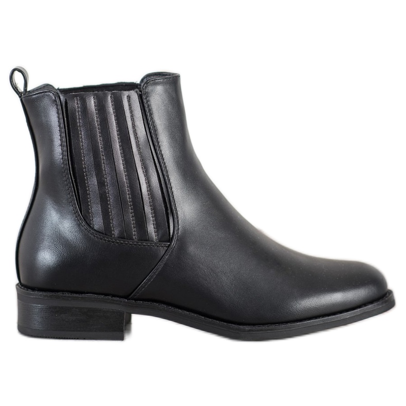 SHELOVET Botas de salto plano preto