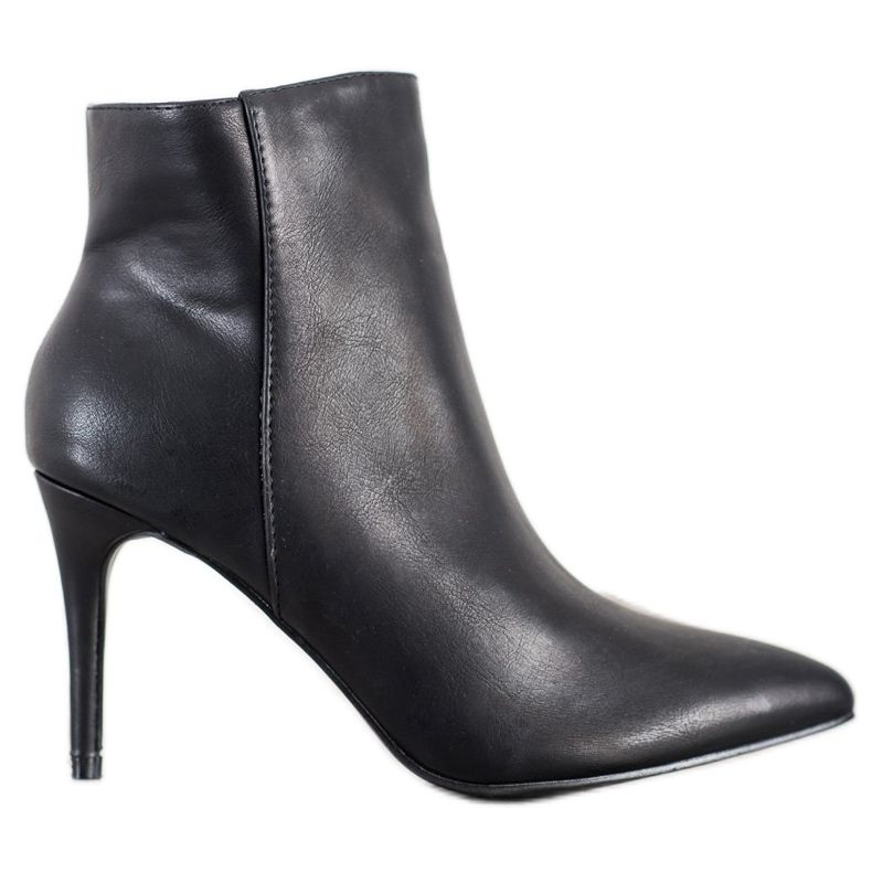 Sweet Shoes Botas sexy de couro ecológico preto