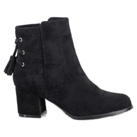 SHELOVET Botas com franjas preto