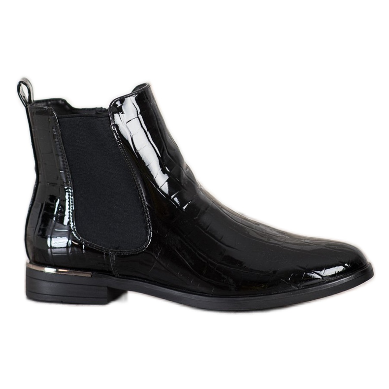 Filippo Botas Chelsea lacadas pretas preto