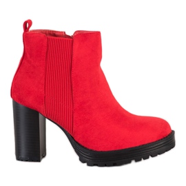 Small Swan Botas na plataforma vermelho