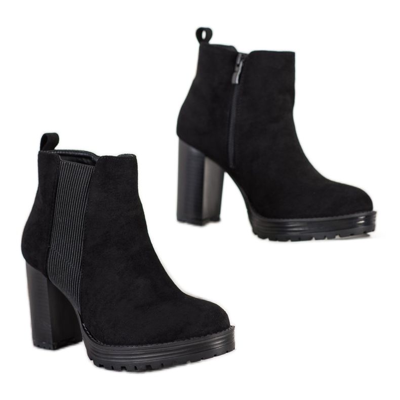 Small Swan Botas na plataforma preto