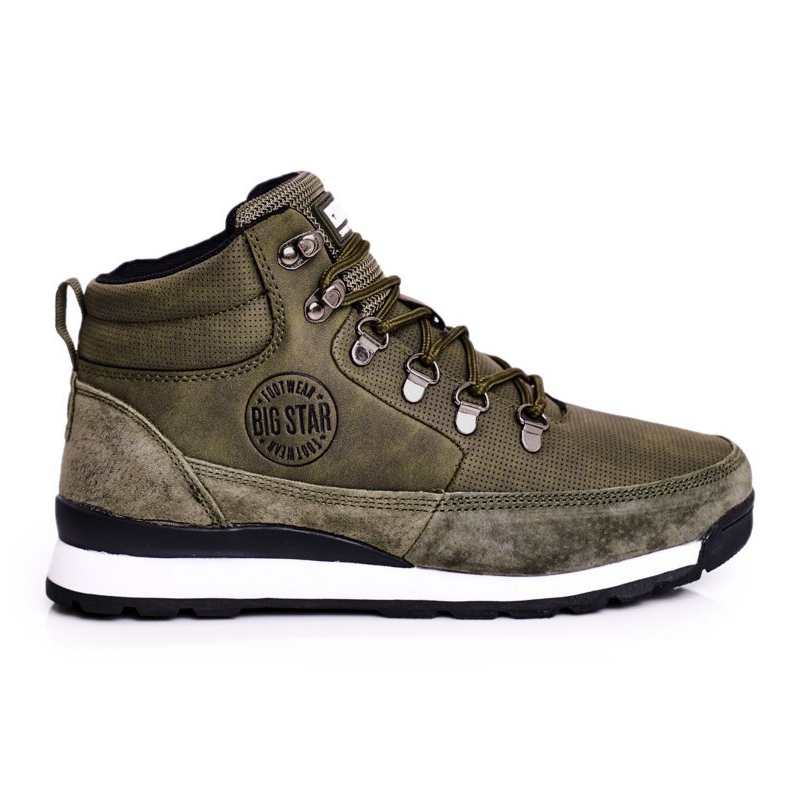 Sapatos de trekking femininos Big Star Khaki GG274617 cinza verde
