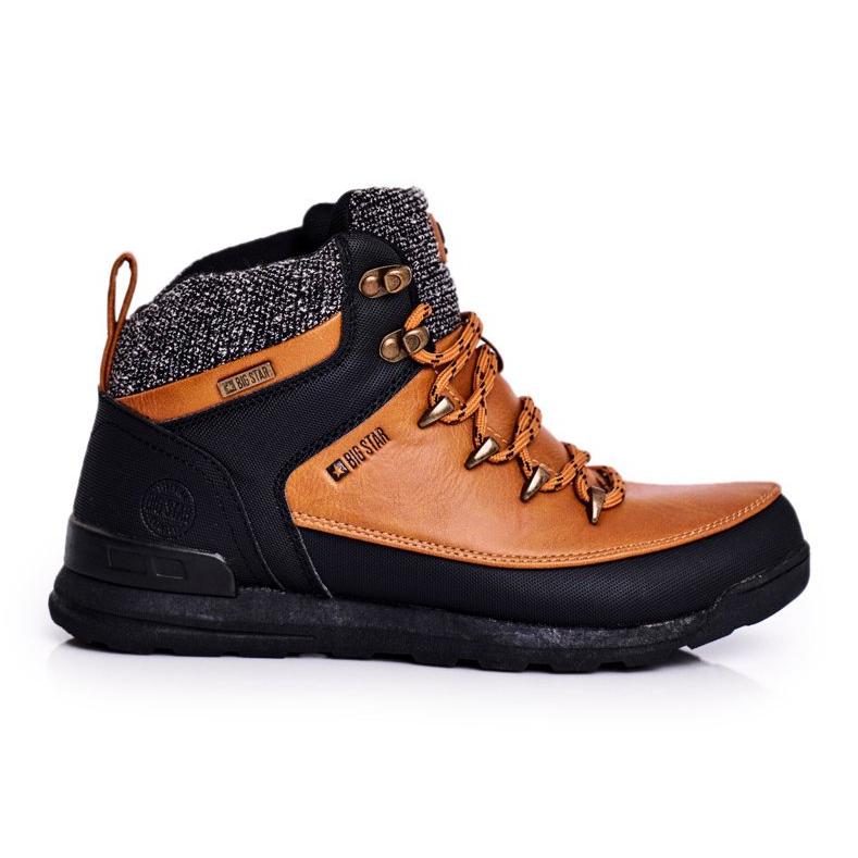 Sapatos de trekking femininos Big Star Camel GG274619 preto amarelo