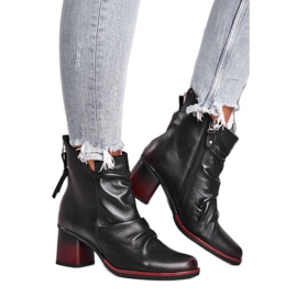 Botas femininas de salto alto Maciejka Preta 04757-01 preto