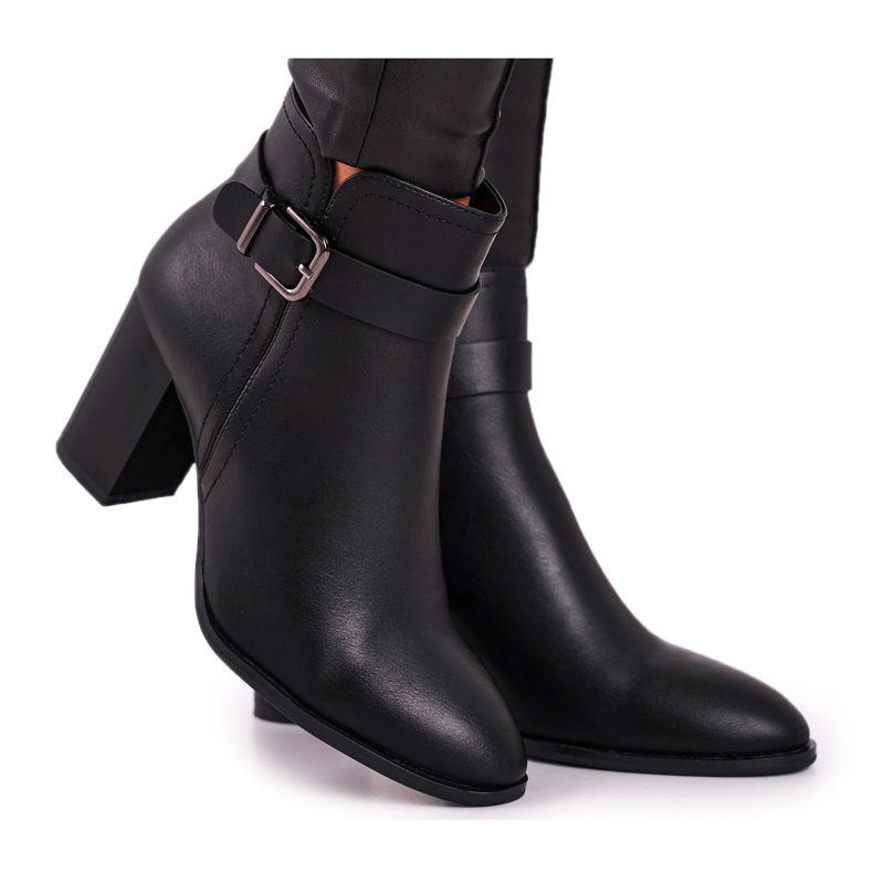 Botas femininas de salto alto Sergio Leone pretas BT509 preto