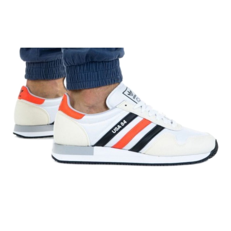 Sapatos Adidas Usa 84 M FX9327 branco preto laranja
