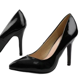 Sapatos pretos no calcanhar LEI-02 Sapatos pretos no calcanhar LEI-02