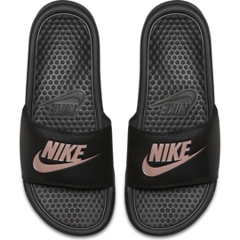 Nike Benassi Just Do It 343881 007 Slide Feminino preto rosa