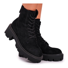 PS1 Botas femininas camurça preta Malaui preto