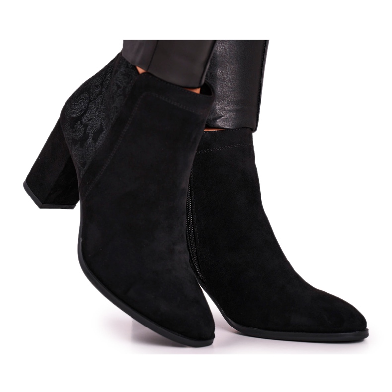 Botas femininas de salto alto Sergio Leone pretas BT508 preto