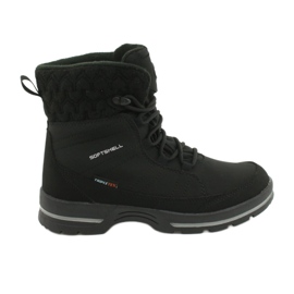 Botas de neve softshell com membrana American Club SN02 / 20 pretas preto Botas de neve softshell com membrana American Club SN02 / 20 pretas preto