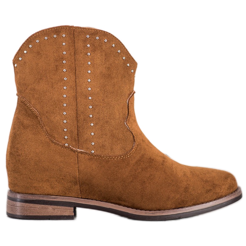 Ideal Shoes Botas de cowboy marrons elegantes castanho