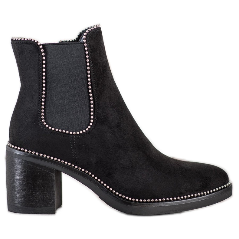 Bella Star Botas Chelsea Decoradas preto