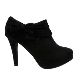 Botas pretas de salto alto com elástico Fharvix preto Botas pretas de salto alto com elástico Fharvix preto