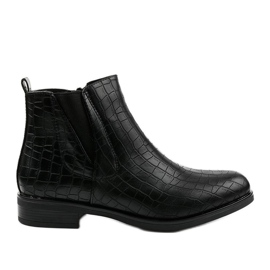 Botas pretas com zíper da Chesser preto