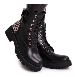 FRGIV Botas femininas com strass preto Sinta o seu toque FRGIV Botas femininas com strass preto Sinta o seu toque