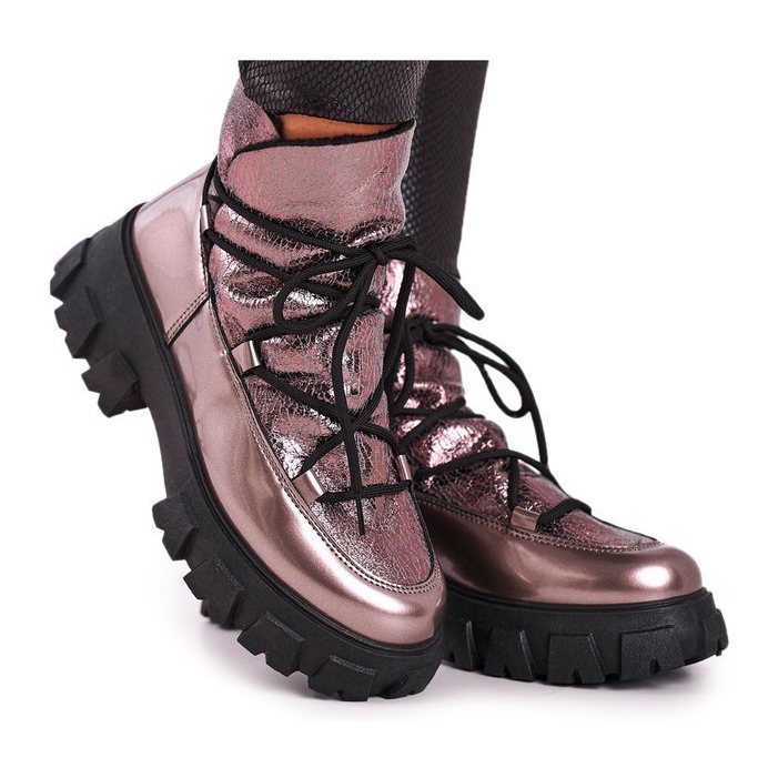 FRGIV Rochelle Silver Botas femininas deslizantes bege prata