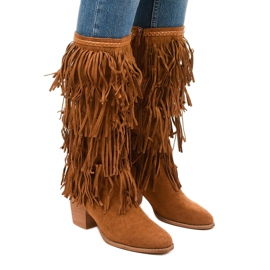 Botas de cowboy de camelo camelo Boho Wystila marrom