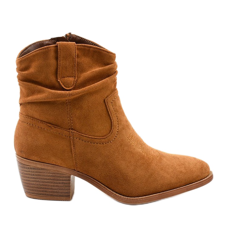 Botas de cowboy de camurça marrom com zíper Slatemark castanho