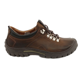 Sapatos marrons masculinos Riko 904 crazy cuoio marrom