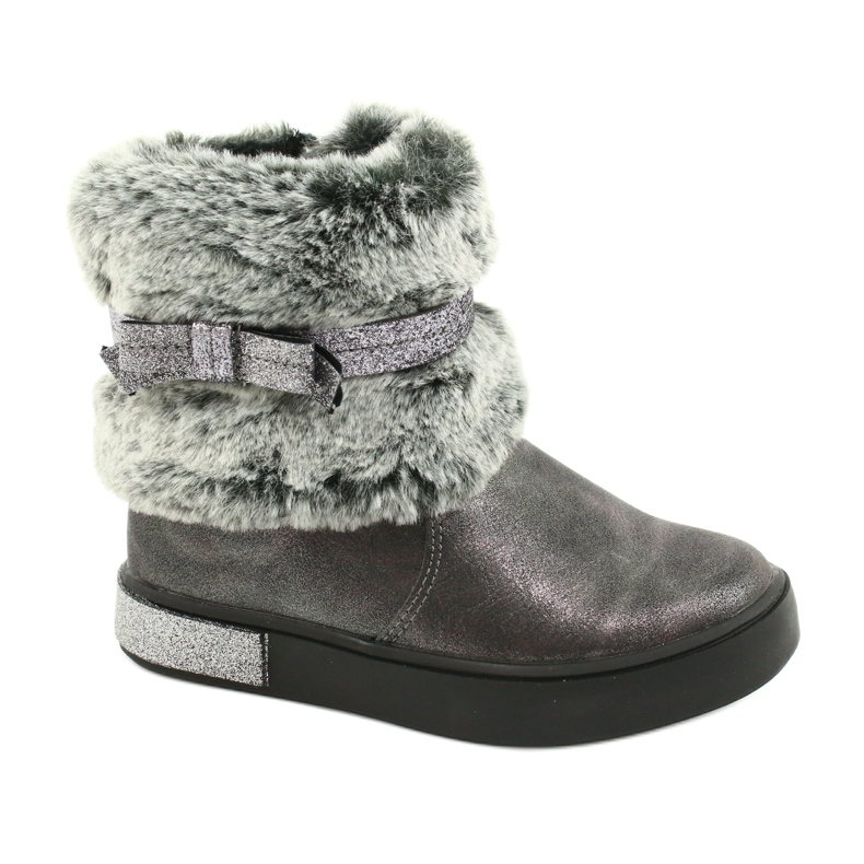 American Club Botas americanas GC26 / 20 de estanho com zíper prata cinza