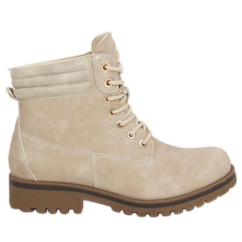 Botas femininas de madeira bege 312-PA Beige
