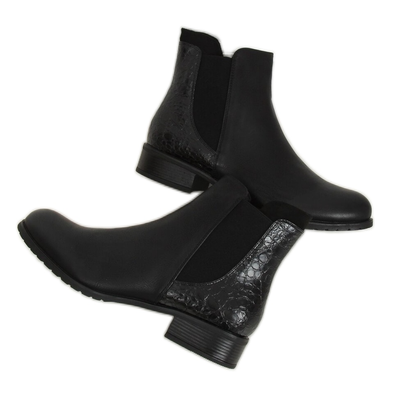 Botas pretas Chelsea para mulheres 88175 pretas preto