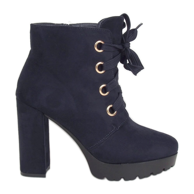 L8126 bota plataforma azul marinho da Marinha