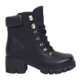 Botas pretas TX-1870 pretas de sola alta preto