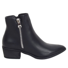 Botas com biqueira amendoada pretas BJ1565-KB Pretas preto