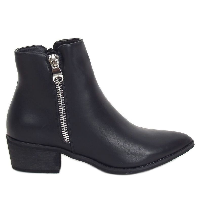 Botas com biqueira amendoada pretas BJ1565-KB Pretas preto