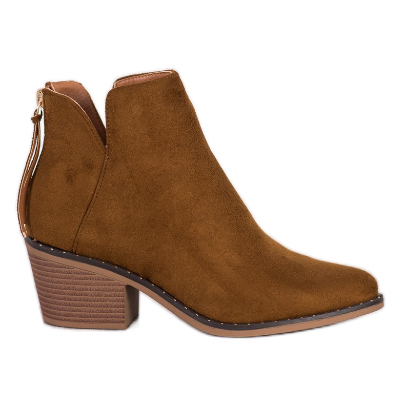 SHELOVET Botas baixas femininas castanho
