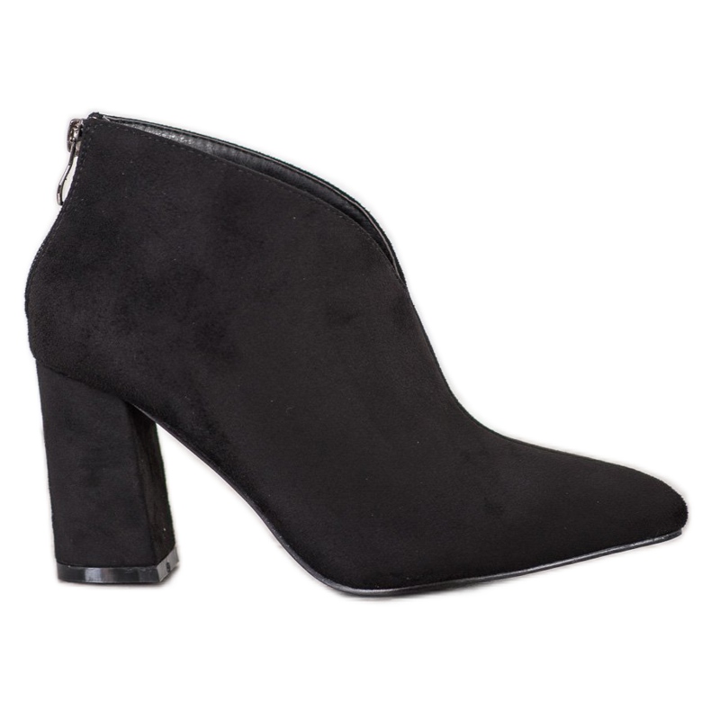 Goodin Botas de camurça de salto alto preto