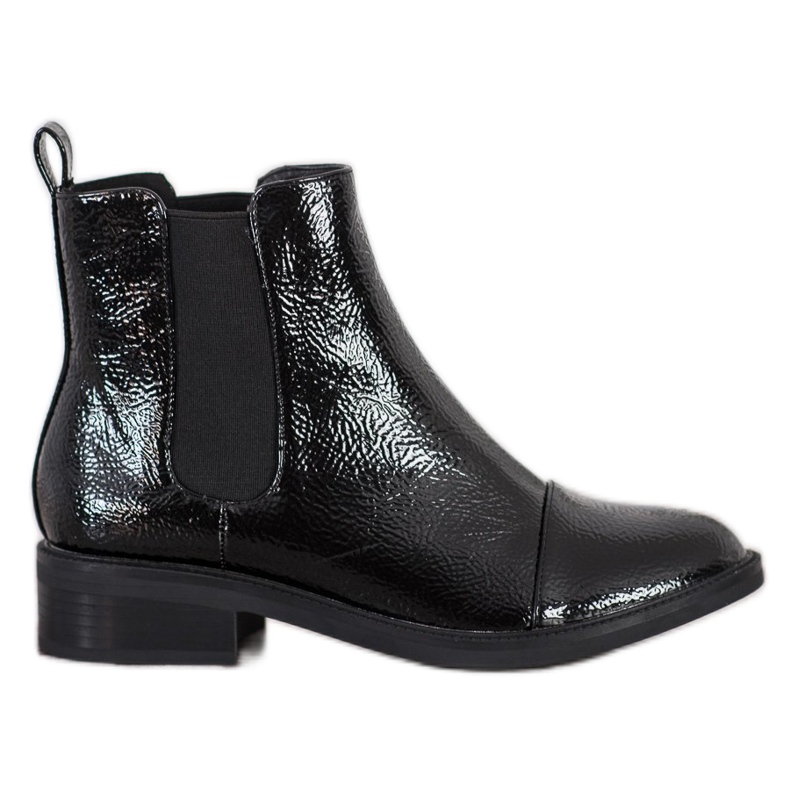 Goodin Botas Chelsea Laqueadas preto
