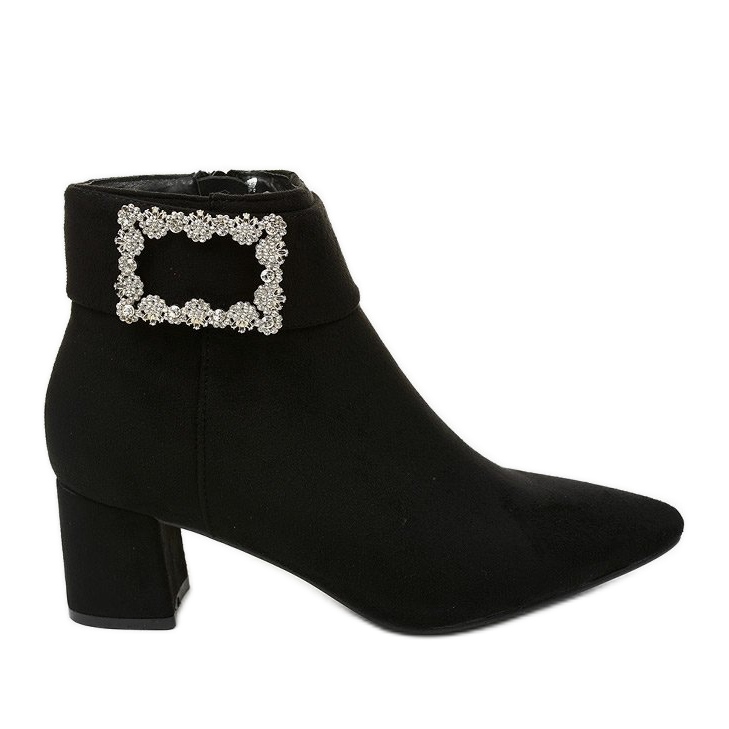 Botins pretos com zíper Antipodes